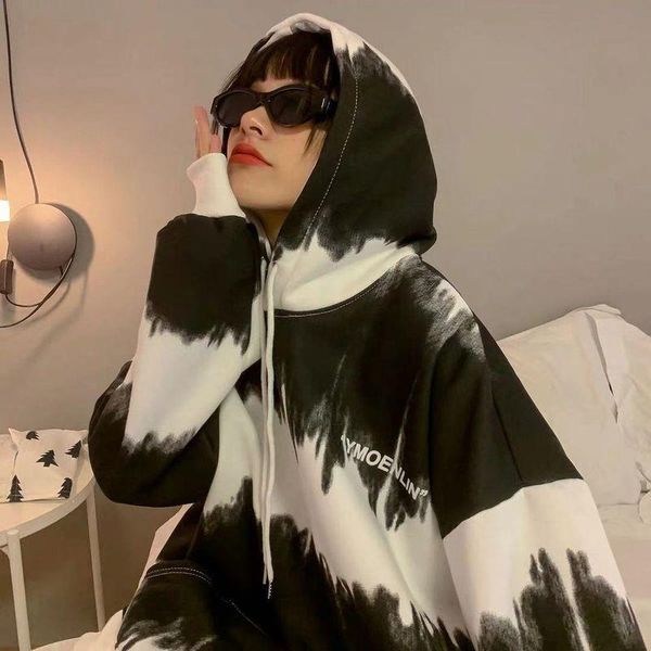 women's hoodies & sweatshirts vintage women spring-autumn korean fashion tie-dye loose sweatshirt female streetwear trendy printing aes, Black
women's hoodies & sweatshirts vintage women spring-autumn korean fashion tie-dye loose sweatshirt female streetwear trendy printing aes, Black