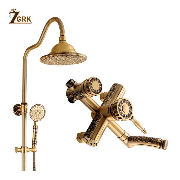zgrk bathroom rain shower set antique bronze handheld shower wall mounted bath set faucets hs9738s
zgrk bathroom rain shower set antique bronze handheld shower wall mounted bath set faucets hs9738s