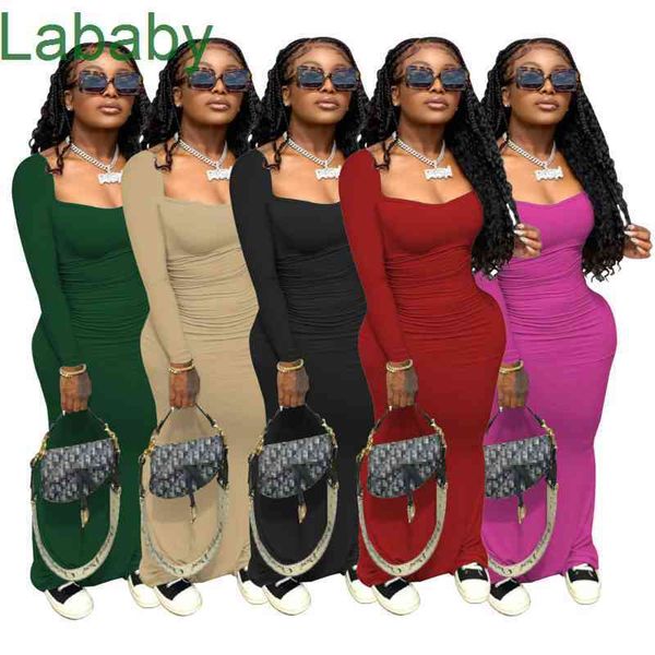 women dress designer slim long sleeve bodysuit long skirt solid color elastic waist pleated dresses ladies hip skirt 5 colours, Black;gray
women dress designer slim long sleeve bodysuit long skirt solid color elastic waist pleated dresses ladies hip skirt 5 colours, Black;gray