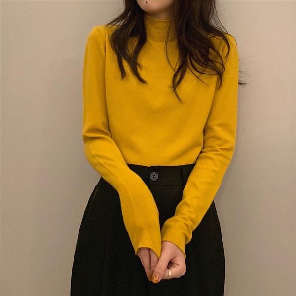 bottom shirt 2021 new women's spring and autumn pure color versatile curled hem with long sleeve knitted t-shirt, White
bottom shirt 2021 new women's spring and autumn pure color versatile curled hem with long sleeve knitted t-shirt, White