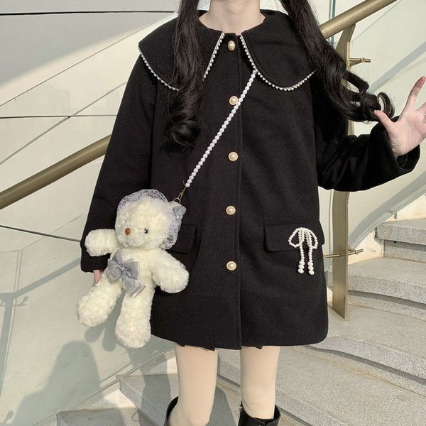 goth wool winter kawaii warm coat female high street sweet overcoat women 2021 new cnsb, Black
goth wool winter kawaii warm coat female high street sweet overcoat women 2021 new cnsb, Black