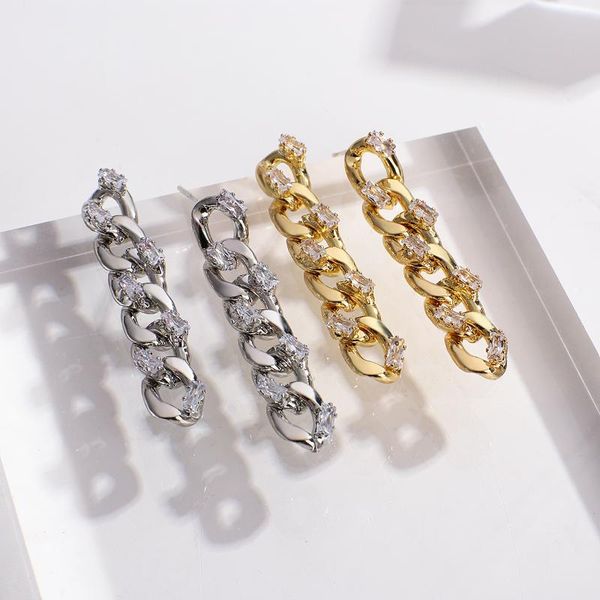dangle & chandelier amorcome design gold color long chain drop earrings for women punk cz crystal thick link statement jewelry, Silver
dangle & chandelier amorcome design gold color long chain drop earrings for women punk cz crystal thick link statement jewelry, Silver