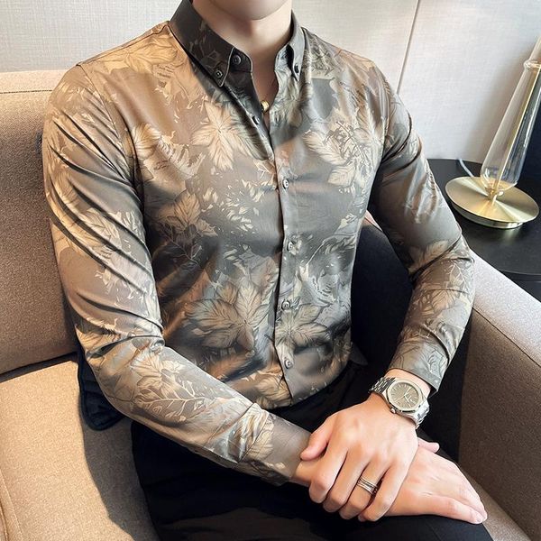 men's casual shirts camisas de hombre luxury print long sleeve shirt men clothing 2022 simple slim fit club/prom tuxedo dress, White;black
men's casual shirts camisas de hombre luxury print long sleeve shirt men clothing 2022 simple slim fit club/prom tuxedo dress, White;black
