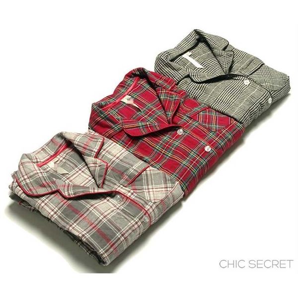 autumn and winter women fashion loose flannel fabric plaid casual pajama set female trendy color soft cotton lounge sleepwear 211106, Black;red
autumn and winter women fashion loose flannel fabric plaid casual pajama set female trendy color soft cotton lounge sleepwear 211106, Black;red
