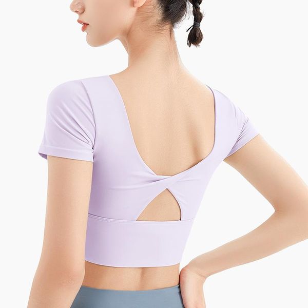 yoga outfit summer back hollow out sports shirts women gym crop with pad short sleeve female fitness t shirt workout
yoga outfit summer back hollow out sports shirts women gym crop with pad short sleeve female fitness t shirt workout