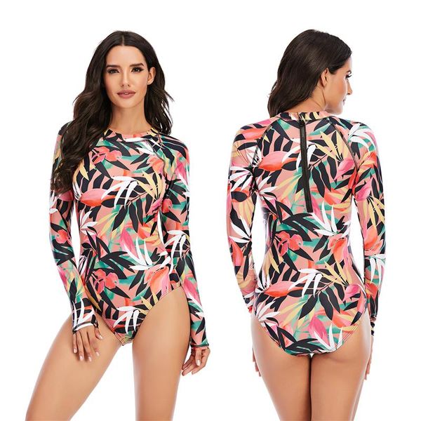 women's swimwear 2021 long sleeve one-piece swimsuits rashguard zipper surfing suit print bodysuit plus size beachwear girl
women's swimwear 2021 long sleeve one-piece swimsuits rashguard zipper surfing suit print bodysuit plus size beachwear girl
