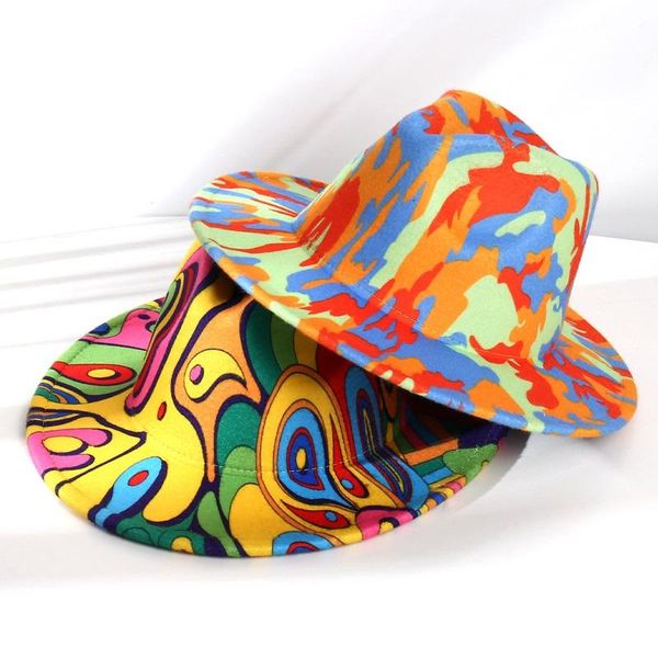 stingy brim hats winter female women vintage tie dye print jazz hat felt bowler girl fedoras sombrero hombre, Blue;gray
stingy brim hats winter female women vintage tie dye print jazz hat felt bowler girl fedoras sombrero hombre, Blue;gray