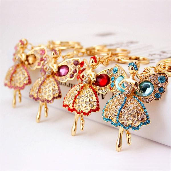 keychains 3pcs gold tone plated alloy crystal rhinestone angel wing girl pendant key chains bling beauty car keyschain, Silver
keychains 3pcs gold tone plated alloy crystal rhinestone angel wing girl pendant key chains bling beauty car keyschain, Silver