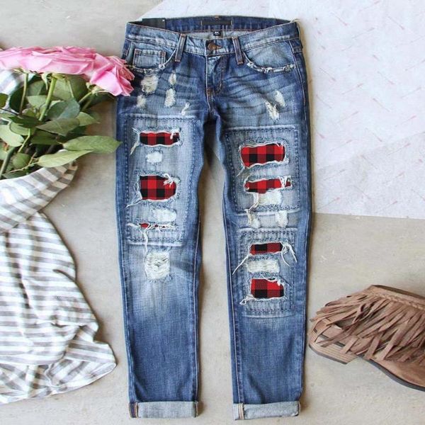 2021 spring summer new plus size fashion random denim broek woman shredded cat plate patch jeans for women, Blue
2021 spring summer new plus size fashion random denim broek woman shredded cat plate patch jeans for women, Blue