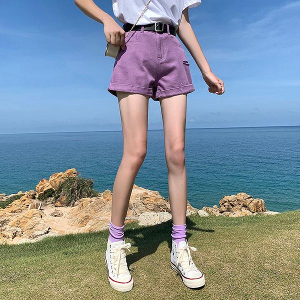 women's jeans purple denim short feminino korean woman 2021 high waist jean femme plus size pant women wide leg summer, Blue
women's jeans purple denim short feminino korean woman 2021 high waist jean femme plus size pant women wide leg summer, Blue
