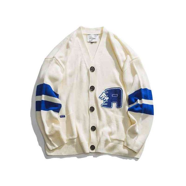 men's brand cardigans autumn all-match while lazy style coat embroidery letter street janpan knit jumper gengar sweater, Black;white
men's brand cardigans autumn all-match while lazy style coat embroidery letter street janpan knit jumper gengar sweater, Black;white