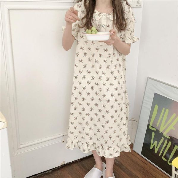 women's sleepwear spring summer floral print nightgowns women sleepdress ruffles short sleeve cotton homewear casual loose midi homedre, Black;red
women's sleepwear spring summer floral print nightgowns women sleepdress ruffles short sleeve cotton homewear casual loose midi homedre, Black;red