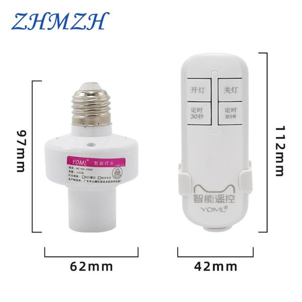 smart home control ac220v wireless remote switch male to female e27 screw light base 50w timer socket for led lamp bulb
smart home control ac220v wireless remote switch male to female e27 screw light base 50w timer socket for led lamp bulb