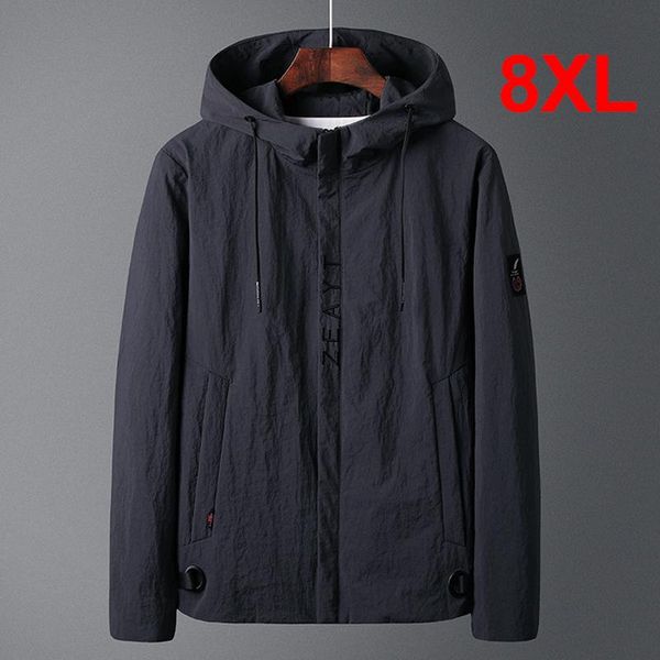 men's jackets 8xl big size jacket windbreaker men casual fashion autumn slim fit hooded coats solid color outwear male plus hx588, Black;brown
men's jackets 8xl big size jacket windbreaker men casual fashion autumn slim fit hooded coats solid color outwear male plus hx588, Black;brown