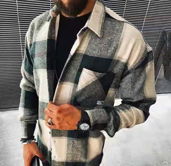 mans woolen jackets outerwear men autumn plush sweater stitching plaid warm fashion spring wear long size outercoat, Black
mans woolen jackets outerwear men autumn plush sweater stitching plaid warm fashion spring wear long size outercoat, Black
