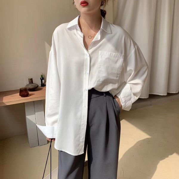 2021 women spring autumn fashion basic silk cotton long sleeve shirt boyfriend shirt female blusas blue grey white black
2021 women spring autumn fashion basic silk cotton long sleeve shirt boyfriend shirt female blusas blue grey white black
