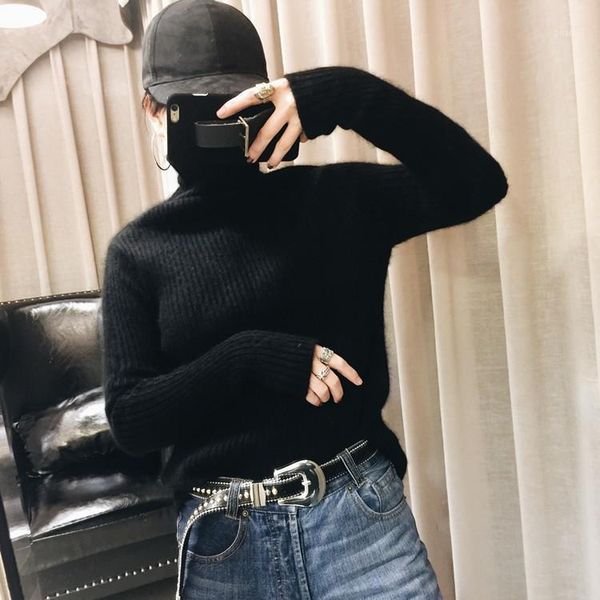 women's sweaters fashion autumn winter sweater 2021 turtleneck pullover women knitted femme chandails zjt1061, White;black
women's sweaters fashion autumn winter sweater 2021 turtleneck pullover women knitted femme chandails zjt1061, White;black