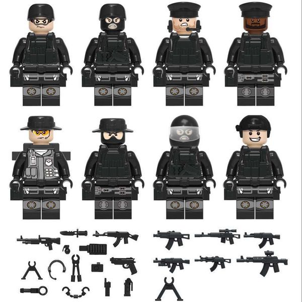 building blocks cool swat city police mask body armor little men doll action figure educational toy for children boy army police block assem
building blocks cool swat city police mask body armor little men doll action figure educational toy for children boy army police block assem