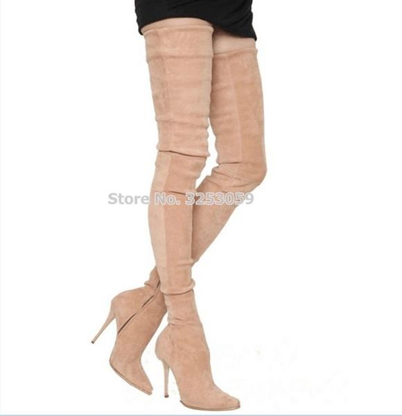 boots 2021 fashion week show fine tip high-heeled over-the-knee female long t station model street shoot elastic suede boot, Black
boots 2021 fashion week show fine tip high-heeled over-the-knee female long t station model street shoot elastic suede boot, Black