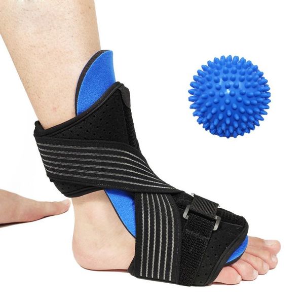 1pc adjustable ankle support brace for plantar fasciitis foot sprain pain wrap splint strap with ball, Blue;black
1pc adjustable ankle support brace for plantar fasciitis foot sprain pain wrap splint strap with ball, Blue;black