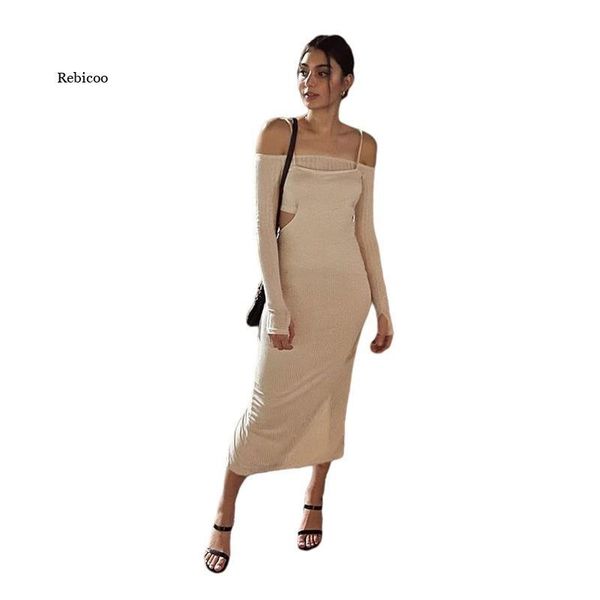 casual dresses women's slash neck skinny slip dress suits autumn long sleeve hollow out backless ladies club party vestidos, Black;gray
casual dresses women's slash neck skinny slip dress suits autumn long sleeve hollow out backless ladies club party vestidos, Black;gray