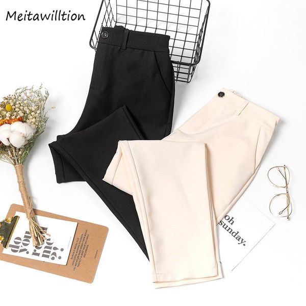women's pants & capris spring autumn black suit 2021 women high waist harem casual solid pencil korean pocket office trousers, Black;white
women's pants & capris spring autumn black suit 2021 women high waist harem casual solid pencil korean pocket office trousers, Black;white