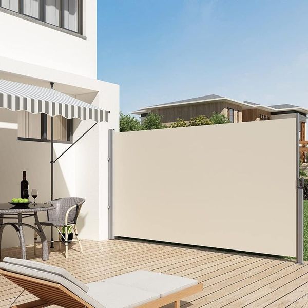 shade 180x300cm retractable patio side awning wall post mounted privacy divider blind screen sun waterproof black beige
shade 180x300cm retractable patio side awning wall post mounted privacy divider blind screen sun waterproof black beige