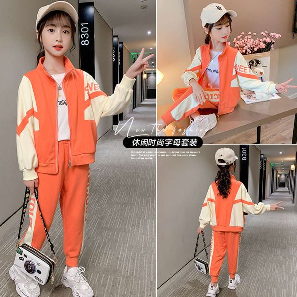 suit girls' spring sports 2021 new children's print color matching coat pants casual two piece set, White
suit girls' spring sports 2021 new children's print color matching coat pants casual two piece set, White