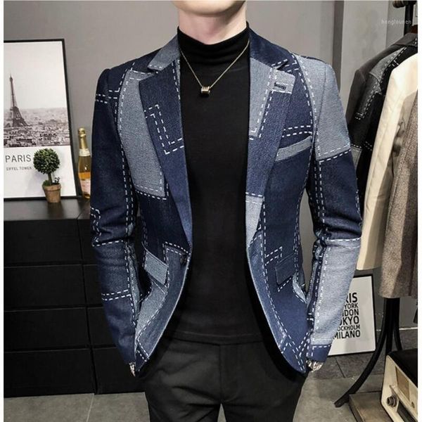 men's suits & blazers autumn men slim fit british plaid formal suit jacket male party wedding business casual coat tuxedo, White;black
men's suits & blazers autumn men slim fit british plaid formal suit jacket male party wedding business casual coat tuxedo, White;black