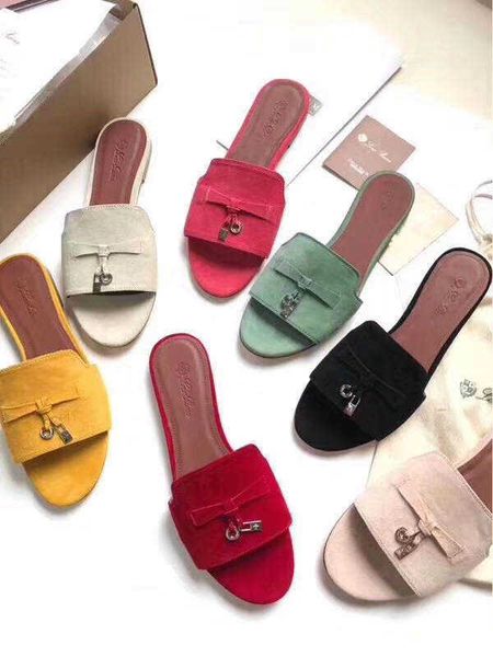 real leather suede luxury women half slippers flat bottom loro luxury designer summer walk shoes sandals large size 41, Black
real leather suede luxury women half slippers flat bottom loro luxury designer summer walk shoes sandals large size 41, Black