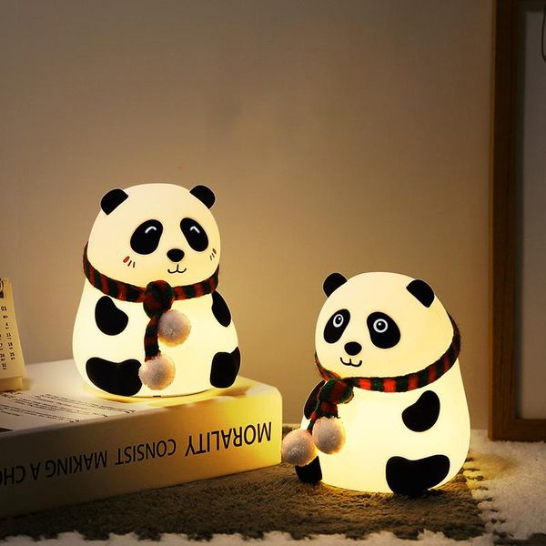 night lights colorful silicone panda led lamp usb rechargeable touch sensor bedside light bedroom table decor for children kids
night lights colorful silicone panda led lamp usb rechargeable touch sensor bedside light bedroom table decor for children kids