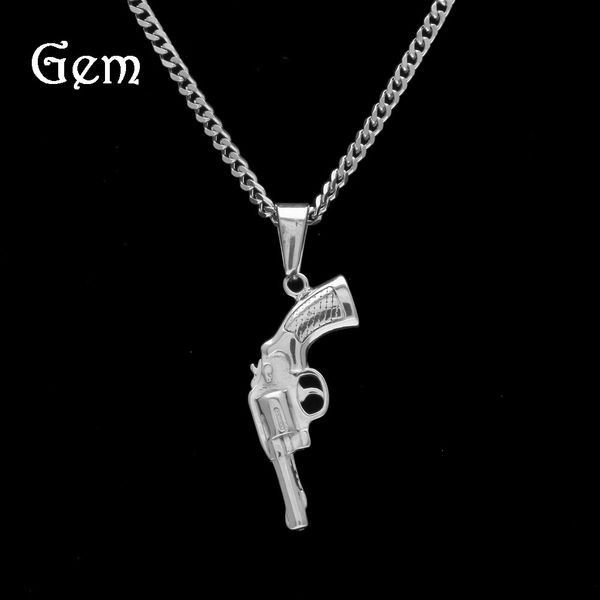 high grade men's hip hop stainless steel pistol pendant gun pendant jewelry, Silver
high grade men's hip hop stainless steel pistol pendant gun pendant jewelry, Silver