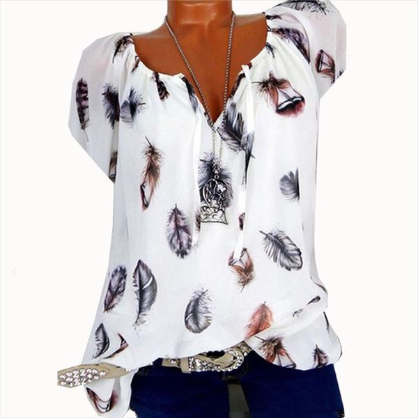 chiffon white short sleeve women blouses v neck feather print loose casual blusas chemise plus size s 5xl
chiffon white short sleeve women blouses v neck feather print loose casual blusas chemise plus size s 5xl
