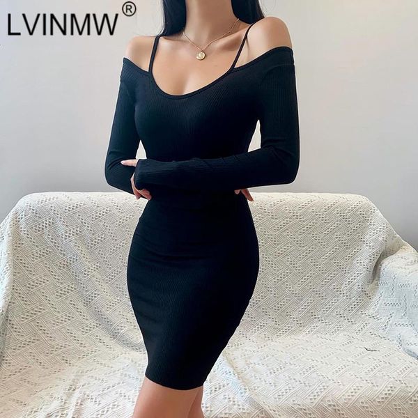 lvinmw slash neck long sleeve backless hollow out straps black woman dress slim fashion dresses for women streetwear, Black;gray
lvinmw slash neck long sleeve backless hollow out straps black woman dress slim fashion dresses for women streetwear, Black;gray