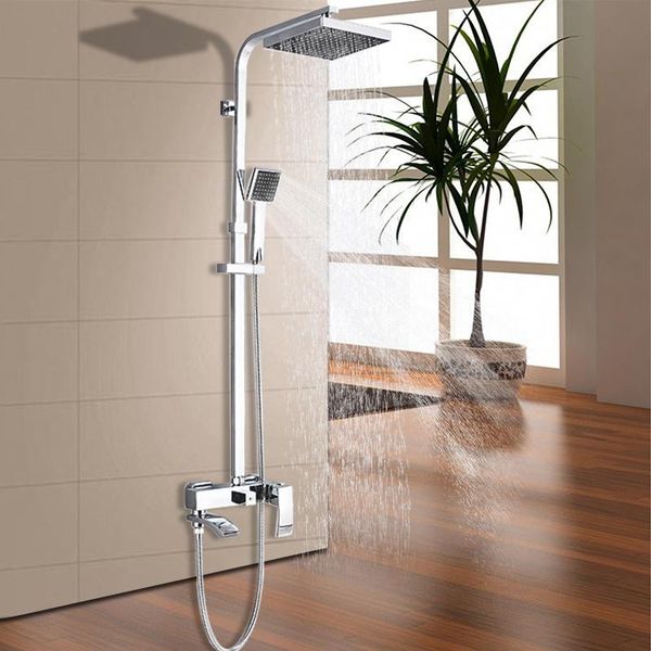 bathroom shower sets chrome faucets set 8'' rainfall head mixer tap wall mounted tup spout with hand torneira
bathroom shower sets chrome faucets set 8'' rainfall head mixer tap wall mounted tup spout with hand torneira