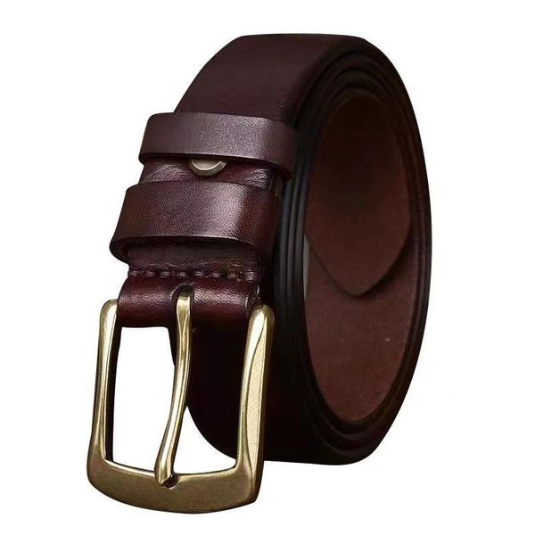 belts 3.8cm wide men's belt thickened high-quality simple casual leather copper pin buckle business designer for men, Black;brown
belts 3.8cm wide men's belt thickened high-quality simple casual leather copper pin buckle business designer for men, Black;brown