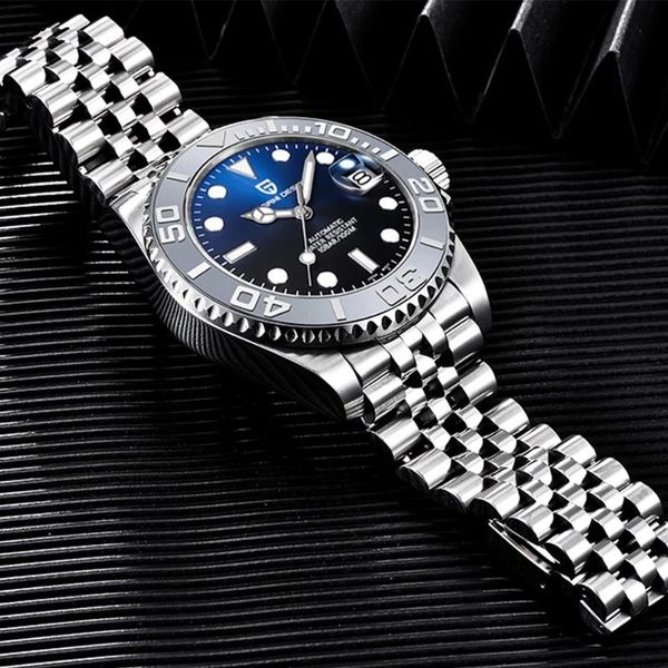 wristwatches pagani design brand men mechanical watch sapphire glass ceramic bezel automatic wristwatch stainless steel waterproof, Slivery;brown
wristwatches pagani design brand men mechanical watch sapphire glass ceramic bezel automatic wristwatch stainless steel waterproof, Slivery;brown