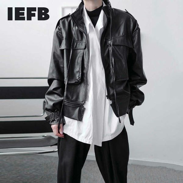 iefb spring autumn design men's black pu leather jackets zipper decorative stand collar oversize loose causal coat 9y4628 211009
iefb spring autumn design men's black pu leather jackets zipper decorative stand collar oversize loose causal coat 9y4628 211009