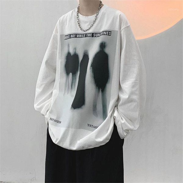 men's t-shirts harajuku fuzzy silhouette print hip-hop high street men clothing graphic t shirts goth punk clothes retro tee couple, White;black
men's t-shirts harajuku fuzzy silhouette print hip-hop high street men clothing graphic t shirts goth punk clothes retro tee couple, White;black