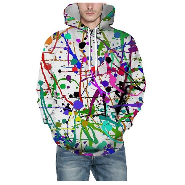 color ink 3d men's print hoodie visual impact party punk gothic round neck american sweatshirt hoodie, Black
color ink 3d men's print hoodie visual impact party punk gothic round neck american sweatshirt hoodie, Black