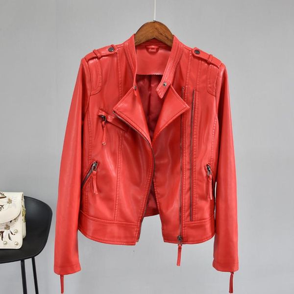 women's leather & faux autumn red soft sheepskin short coat female black zipper rivet motorcycle biker jacket ladies yellow
women's leather & faux autumn red soft sheepskin short coat female black zipper rivet motorcycle biker jacket ladies yellow