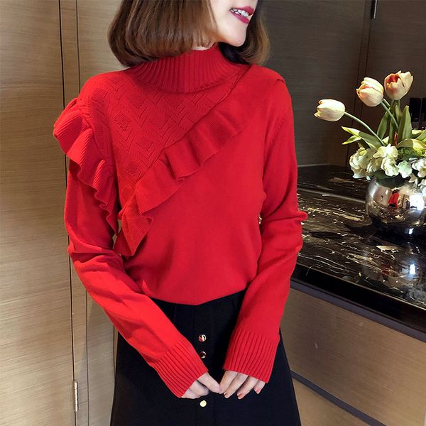 ms. half turtleneck jumper autumn and winter new clothes sweet long-sleeved fashion thin nightgown 8w2p, White;black
ms. half turtleneck jumper autumn and winter new clothes sweet long-sleeved fashion thin nightgown 8w2p, White;black
