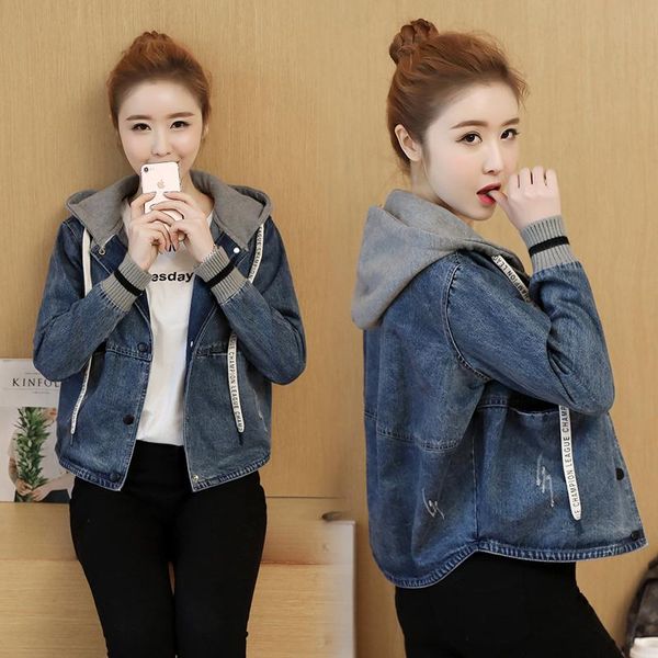 women's jackets denim jacket hooded coat spring autumn jeans women clothes 2021 korean vintage outwear chaqueta mujer zt2735, Black;brown
women's jackets denim jacket hooded coat spring autumn jeans women clothes 2021 korean vintage outwear chaqueta mujer zt2735, Black;brown
