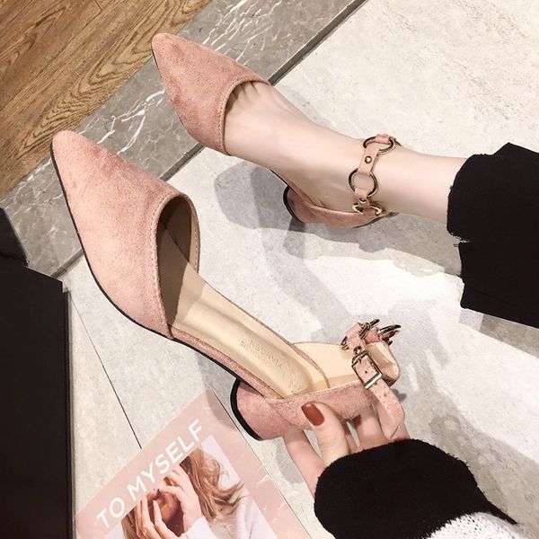 fashion metal buckle pointed toe pumps women pink elegant mid heel office lday comfortable wedding shoes, Black
fashion metal buckle pointed toe pumps women pink elegant mid heel office lday comfortable wedding shoes, Black