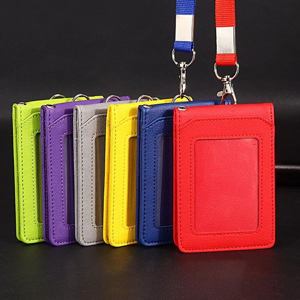 card holders holder neck strap with lanyard badge staff id bus stationary papelaria office supplies, Brown;gray
card holders holder neck strap with lanyard badge staff id bus stationary papelaria office supplies, Brown;gray