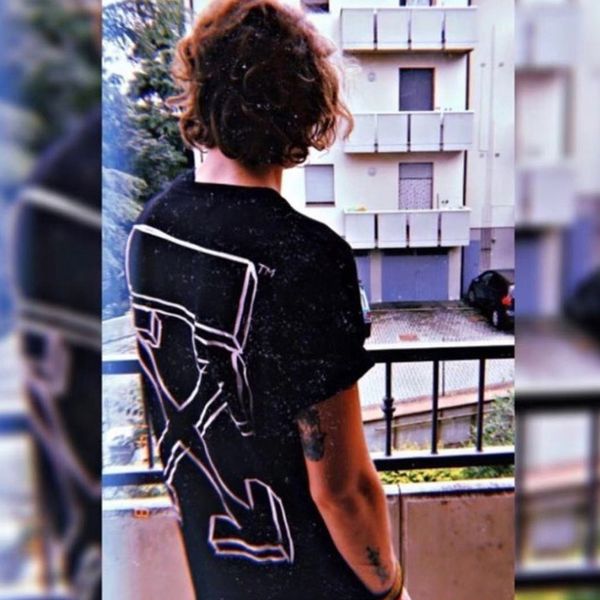 men's american hip hop fashion simple arrow graffiti cotton short sleeve t-shirt for men and women, Black
men's american hip hop fashion simple arrow graffiti cotton short sleeve t-shirt for men and women, Black