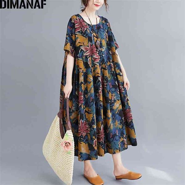 plus size women dress vintage female vestidos cotton linen sundress loose print floral lady elegant long clothing 210531, Black;gray
plus size women dress vintage female vestidos cotton linen sundress loose print floral lady elegant long clothing 210531, Black;gray