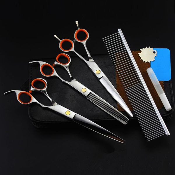 hair scissors 4 kits professional 440c pet 7 inch shears cutting set dog grooming clipper thinning barber hairdressing
hair scissors 4 kits professional 440c pet 7 inch shears cutting set dog grooming clipper thinning barber hairdressing