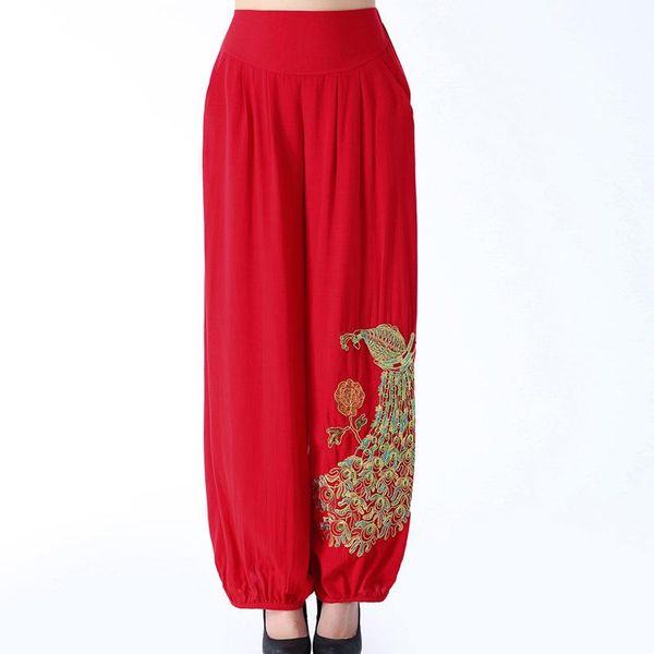 women's pants & capris embroidery trousers loose wide leg folk-custom plus fours women high waist size drape, Black;white
women's pants & capris embroidery trousers loose wide leg folk-custom plus fours women high waist size drape, Black;white