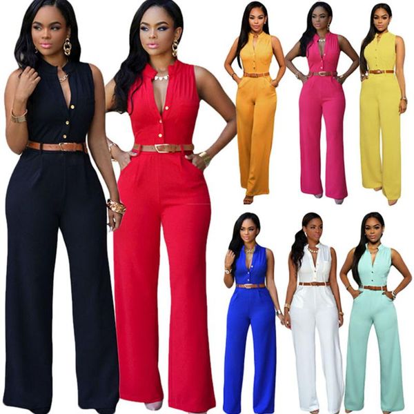 women's jumpsuits & rompers s-6xl women fashion sleeveless wide leg jumpsuit v neck belted high waist cocktail loose pants, Black;white
women's jumpsuits & rompers s-6xl women fashion sleeveless wide leg jumpsuit v neck belted high waist cocktail loose pants, Black;white